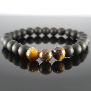 Tiger Eye Gem Stone Healing Bead Bracelet